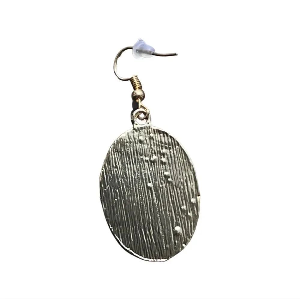 Robins Egg Blue Druzy Stone Fishhook Earrings • NWT - Picture 6 of 7